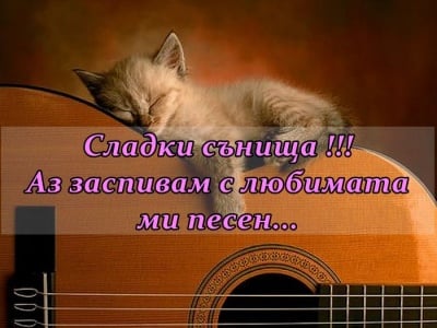 А вие с коя песен обичате да заспивате?