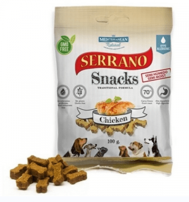 Mediterranean Natural Serrano, Безглутеново лакомство за куче със серано шунка говеждо, 100гр