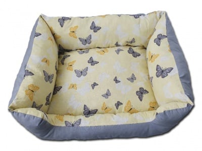 2 в 1 Двулицево легло за кучета или котки ПЕПЕРУДА + подарък възглавничка кокалче - 100% памук Ранфорс