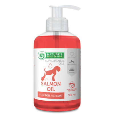 Natures Protection 100% SALMON OIL, Масло от сьомга, за красива козина и кожа, 300 мл.