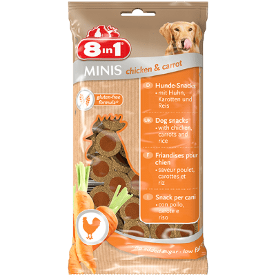 "Minis Chicken & Carrot" - Лакомство за кучета с пилешко и моркови