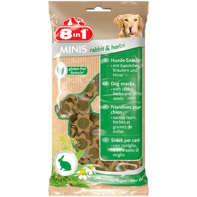 "Minis Rabbit & Herbs" - Лакомство за кучета със заешко месо и билки