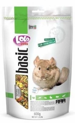 "LOLO Pets" - Пълноценна храна за чинчила, 600 гр.
