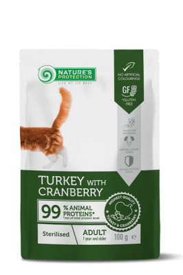 Sterilised Cats with Turkey and Cranberry - Пауч за кастрирани котки с пуйка и боровинки