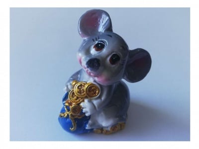 Керамична фигурка Плъхче - носи късмет и материално благополучие