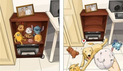 Забавни комикси, изобразяващи живота преди и след като си вземете куче