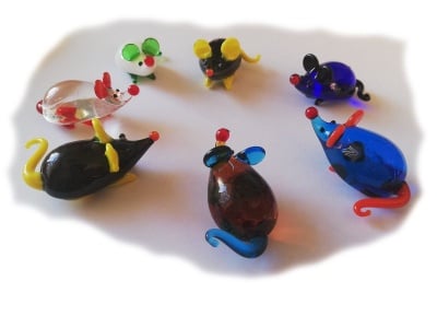 Стъклена фигурка Мишле - носи късмет и материално благополучие