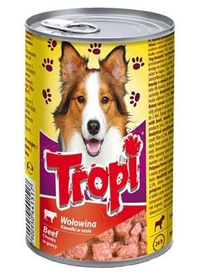 "Tropi" - Консерва за кучета - различни вкусове