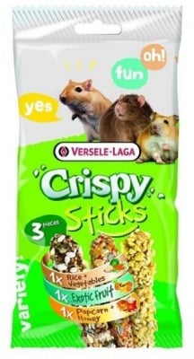 "Sticks Triple Variety Pack Omnivores" - Крекери със зеленчуци и екзотични плодове