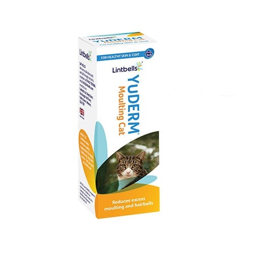 Хранителна добавка за здрава кожа и козина при котките YuDERM Moulting Cat, 50 мл