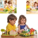 3D пъзел с жива градина "Щастлива къща" - 42 елемента