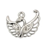 Висулка CCB лебед 19х15x2 мм. дупка 1 мм -20 броя