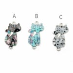 Свързващ елемент метал котка 29x17x2.5 мм дупка 1.5 мм цвят сребро -2 броя