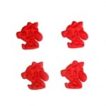 Куче с панделка 25 мм червено -50 броя