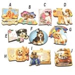 Сувенир магнит 75~60x50 мм МДФ Куче АСОРТЕ