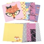 Дизайнерска хартия за скрапбукинг 6 inch (15.2x15.2 см) 12 дизайна x 3 листа Foxy Lady