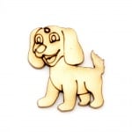 Висулка дървена куче 30x25x2 мм -10 броя