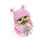 Диамантен гоблен 21x25 см кръгли диаманти частично облепяне -Сладко бухалче YSA0272