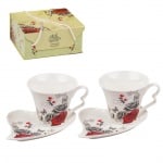 Комплект от 2 чаши + 2 чинийки - Водно конче