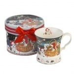 Коледна чаша с кученца