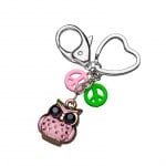 Ключодържател бухалче - розово