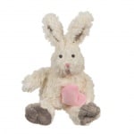 Плюшено зайче с розово сърце