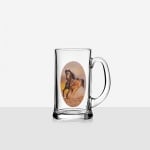 Стъклена халба за бира - конче, 400 мл.