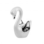 Луксозна фигура Лебед със сребристи крила и човка