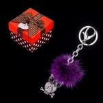 Ключодържател бухал с пух