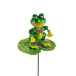 Декоативна фигурка със стик - жаба
