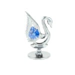 Фигурка лебед с компоненти Swarovski, сребро