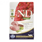 N&D CAT QUINOA WEIGHT LAMB - Пълноценна храна за котки в зряла възраст с агнешко, киноа, броколи и аспержи