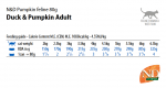 Пълноценна храна за котки в зряла възраст DUCK & PUMPKIN ПАТИЦА & ТИКВА - 80гр