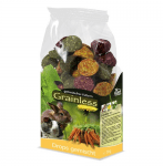 Беззърнена допълваща храна за гризачи 140 гр - три вкуса