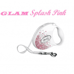 Автоматичен повод “Flexi GLAM“ с брилянти Swarovski, 3м лента до 12кг