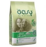 Храна за кучета Oasy Adult Medium за средни породи над 12 месеца, 12кг