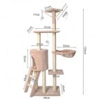 Malatec, драскало за коте, 138см, бежово