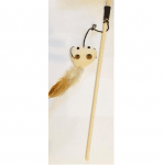 Дървена въдичка за коте - 40см