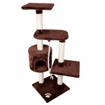 Драскало за коте с три стойки и къща 40см/40см/114см