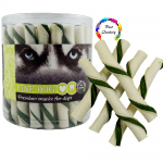 Лакомство за кучета FINE DOG - Сушена бяла кожа с мента за свеж дъх