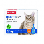 Противопаразитни пипетии за котки Beaphar Dimethicare Line On, без инсектицид, 3х1мл