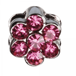 Декоративна форма с брилянти- цвете за поводи и нашийници-  2/0,5см. - два цвята