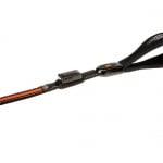 ERGOLED G25/125sm LEATHER ORANGE-соларен светещ повод за кучета с включено  USB,оронжев