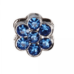 Декоративна форма с брилянти- цвете за поводи и нашийници-  2/0,5см. - два цвята