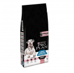 Суха храна за кучета в зряла възраст от едри породи с чувствителна кожа Purina PRO PLAN Large Adult Sensitive Skin, със сьомга, 14кг