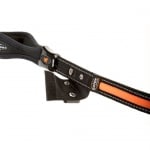 ERGOLED G25/125sm LEATHER ORANGE-соларен светещ повод за кучета с включено  USB,оронжев