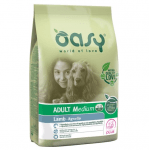 Храна за кучета Oasy Adult Medium Lamb с агнешко за средни породи над 12 месеца, 12кг