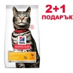 Hill's Science Plan Adult Urinary Health с пиле - Самостоятелна храна за пораснали котки, подпомага здравето на пикочните пътища, адаптирано съдържание на калории, подходящо също и за кастрирани котки 300ГР 2+1