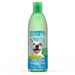 Добавка за вода за подобряване дъха на домашния любимец Tropiclean Oral Care Water Additive Plus Digestive Support, със съдържанието на пробиотици помага за по-здравословно хранене, 473мл