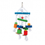 Дървена шарена играчка за папагал Trixie, 24 cм.